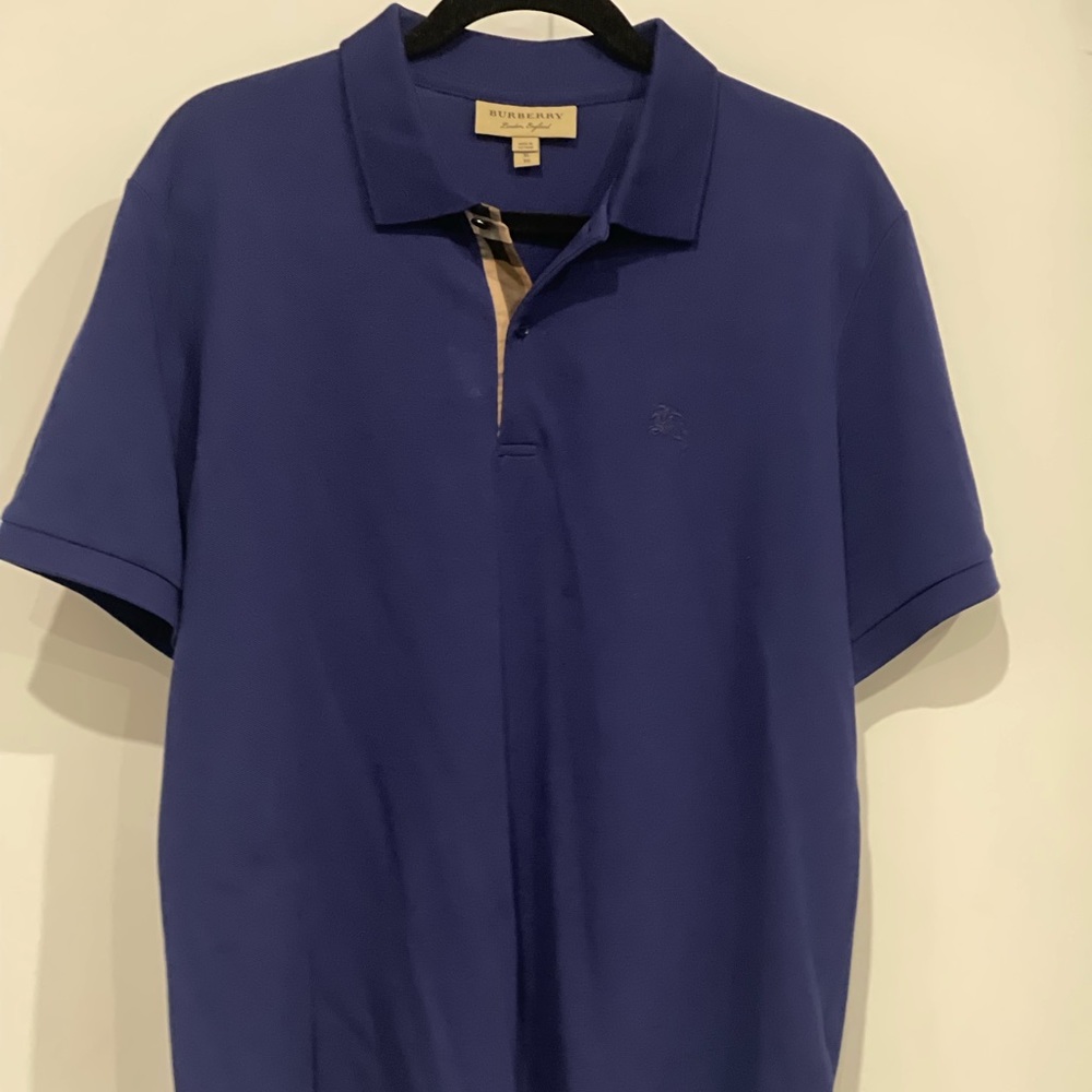Blue Burberry Polo